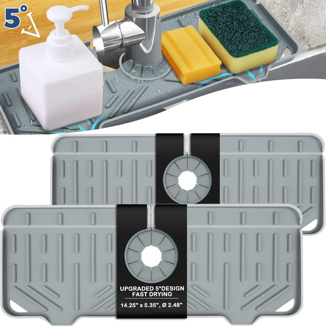 Bandeja colectora de silicona con asa de grifo, 2 unidades, BFONS