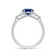 thumbnail image 2 of ANGARA Lab Grown 1.6 Ct Blue Sapphire Engagement Ring with Diamonds for Women in 14K White Gold (Size-7mm) | September Birthstone, Anniversary, Jewelry Gift for Women | Lab-Grown Blue Sapphire Ring, 2 of 8