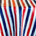 thumbnail image 3 of Brushstroke Stripe Red, White and Blue Patriotic 60 x 84 inch Rectangle Vinyl Tablecloth With Flannel Backing, 3 of 6