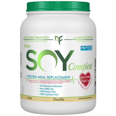 NovaForme  Soy Complete Protein Weight Loss Meal Replacement  Vanilla  1 2