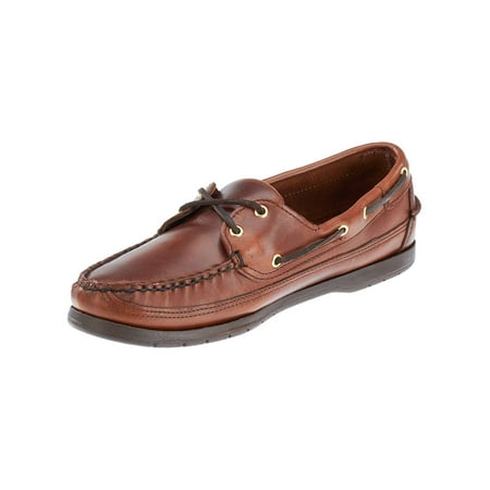 Sebago Mens Schooner Boat Shoes in Brown Oiled Waxy