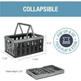 thumbnail image 3 of CleverMade Eco Collapsible Shopping Basket with Handles, 24L Stone, 3 Pack, 3 of 6