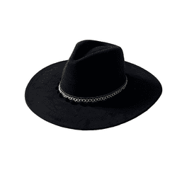 Berets: Monochrome Felt Cowboy Hat With Large Brim For Men And