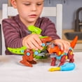 thumbnail image 4 of 6pc Kidplokio Dinosaur Toy Assemble Pretend Play Set for Kids Large Dino Toys, 4 of 11