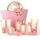 thumbnail image 1 of Spa Luxetique Set de regalo de spa Set de regalo de baño para mujeres 10 piezas Set de baño de rosas Bolsa de regalo rosa con gel de ducha Loción corporal de baño de burbujas Crema de manos Regalos de, 1 of 5