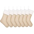 thumbnail image 1 of 18" Burlap Christmas Stockings for Holiday Decor Plain (7), 1 of 3