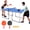 6FT-Blue Table, variant on HooKung 6FT Mid-Size Table Tennis Table, Foldable & Portable Ping Pong Table Set for Indoor & Outdoor Games with Net, 2 Table Tennis Paddles and 3 Balls