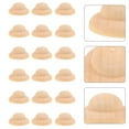 thumbnail image 3 of MRLESS 20pcs Unfinished Wooden Peg Dolls Hat DIY Painting Doll Cap Creative Wooden Crafts for Kids Blank Wooden Peg Doll Hats Crafts Supply, 3 of 8