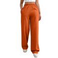 thumbnail image 2 of Stralyhd Wide Leg Womens Sweatpants Loose Fit Lounge Travel Pants Fall Workout Jogger Pants High Waist 2026 Winter Gym Clothes Outfits with Pockets Orange M, 2 of 4