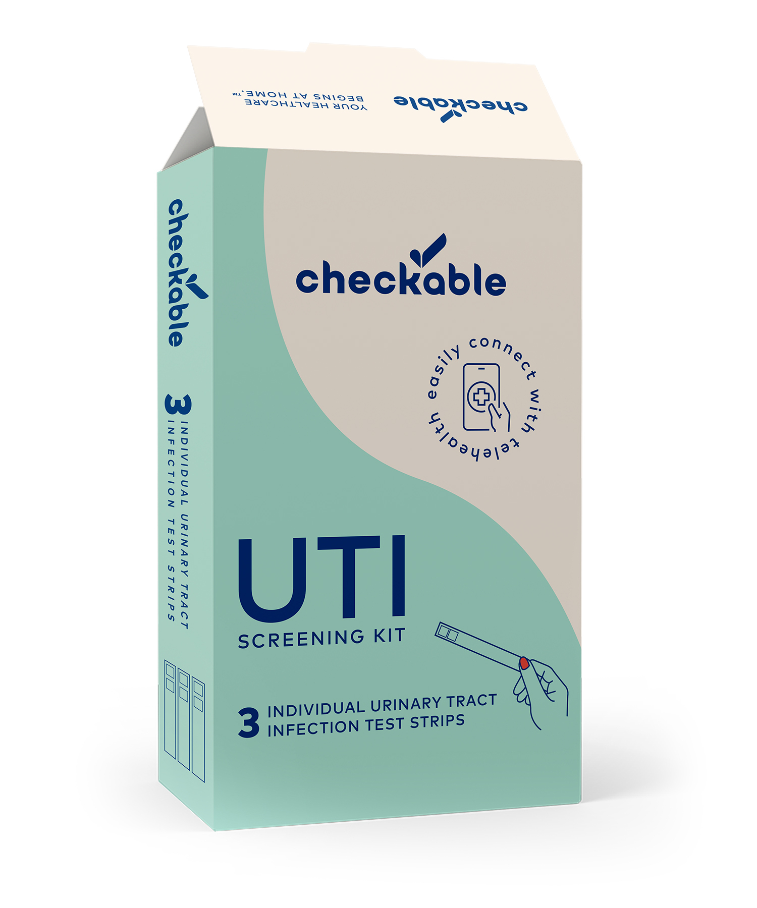 Checkable® Urinary Tract Infection Screening Strips, Easy to Use, Fast and Reliable, AtHome UTI