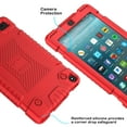 thumbnail image 5 of Dteck Shockproof Case For All-New Fire 7 Tablet (9th Generation,2019 Release) , Lightweight One-Piece Soft Silicone Back Cover Anti Slip Cover For Kindle Fire 7 inch 9th Generation, Red, 5 of 7