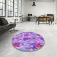 thumbnail image 4 of Ahgly Company Machine Washable Indoor Rectangle Transitional Bright Lilac Purple Area Rugs, 4' x 6', 4 of 7