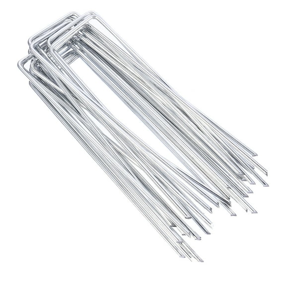 SASABAXI U Shaped Ground Spikes 50Pcs Metal for Outdoor Fixing and Garden Plants