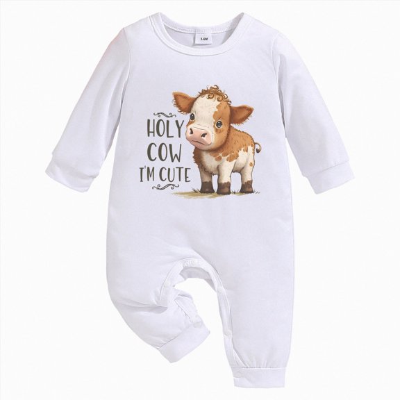 CAUYDY Newborn Gift for Baby Boy 0-3M 6-9M 12-18M Preemie Girl Clothing Infant Long Sleeve Loungewear Fall Winter Bodysuit Romper Sizes 3-6 Months,White
