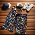 thumbnail image 5 of La Palma Eco Beachwear - La Palma Eco-Beachwear Surf Geometric Blue 17" Boardshorts, 5 of 7