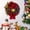 Red, variant on Ikohbadg Artificial Christmas Wreaths for Front Door - Decorated with Lantern,Baubles, Berries and Bows, Christmas Decor Indoor Outdoor Home Door Window Holiday Festival Decorations, 11.8in(Red)