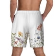 thumbnail image 2 of Lsque Mens Swim Trunks Watercolor Floral Pattern - Bathing Suit Compression Liner - Beach Swim Shorts Swimwear - (S-3XL) - Stretch Quick Dry -XX-Large, 2 of 9