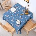 thumbnail image 2 of Pioneer Flower Floral Print Pattern Square Tablecloth,Waterproof Square Table Cover,Wipeable Spillproof Washable Table Cover for Home Kitchen Party Decor 52"x52"(132x132cm), 2 of 6