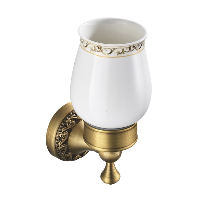 Soporte de Cepillo de de Una So Taza de Baño de Cerámica Montado en Pared de Flor de tón Zulema Soporte para cepillo de dientes para montaje en pared