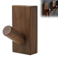 thumbnail image 3 of 6/4/2/1PCS Wooden Wall Hooks, Wall Hooks Hat Rack, Wooden Coat Hooks Wall Mounted, Decorative Hooks Single Organizer Hat Hanger Towel Rack, Heavy Duty Hooks for Entryway, Bedroom or Closet, 3 of 6