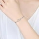 thumbnail image 1 of Fiudx Pulsera de Corazón, Elegante Diseño de Corazón a Corazón, Cristales Blancos Brillantes, Material S925 Duradero, Regalo Significativo para Hermanas, Ocasiones Especiales, Accesorio Único, 1 of 6