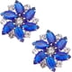thumbnail image 1 of 2 clips para zapatos de 1,3 x 1,2 pulgadas con diamantes de imitación azul claro, hebillas para zapatos, dijes, exquisita forma de flor, decoración de joyas para zapatos., 1 of 7