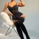 thumbnail image 1 of Body abierto transparente de encaje para mujer, lencería Sexy, sujetador ahuecado, ropa interior erótica, tangas, ligas, cinturón, Babydoll, conjuntos de medias, 1 of 5