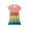 thumbnail image 5 of Girls Polo Dress with Pockets, Short Sleeve Collared Stretchy Ruffled Placket School Uniform Shirt Dress, 5 of 5