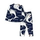 thumbnail image 1 of Balery Angry Shark Conjunto de Pijama con Estampado para Mujer, Conjunto de Dos Piezas con Manga Larga, Ropa de Dormir Suave con Bolsillos, Pijamas Cómodos-Medium, 1 of 7