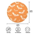 thumbnail image 3 of 15.4" Round Placemat Set of 4 Polyester Fabric Place Mats Non-Slip Dining Kitchen Table Mats for Kitchen Party Decor Orange and White Bats, 3 of 5