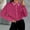 Hot Pink, variant on AXXD Black Basic Summer Tops for Women 2024 2024 Sexy Deep Trun-down Collar Long Sleeve Casual Blouse Shirt Tops Undershirt
