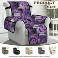 thumbnail image 4 of TSOVTHRID Purple Tie Dye Print Recliner Chair Covers Comfy Chair Cover for Electric Recliner Slipcovers Non Slip Lazy Boy 1 Seat Sofa Cover Furniture Protector with Pocket for Pets Dogs, 4 of 7
