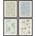 thumbnail image 2 of PixonSign Framed Wall Art William Morris Blue & Green Floral Pattern Prints, Set of 4 Nature Flowers Fine Arts, Country/Farmhouse Wall Décor, Vintage Posters for Home Decor -, 2 of 5