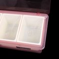 thumbnail image 3 of Unique Bargains Plastic 4 Compartments Condiment Holder Dispenser Tray Pink Off White w Spoon, 3 of 3