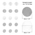 thumbnail image 2 of Uxcell 12 Pcs 13 Feet Silver Circle Dots Garland Party Decorations Garland Hanging Banner for Birthday Party, 2 of 6