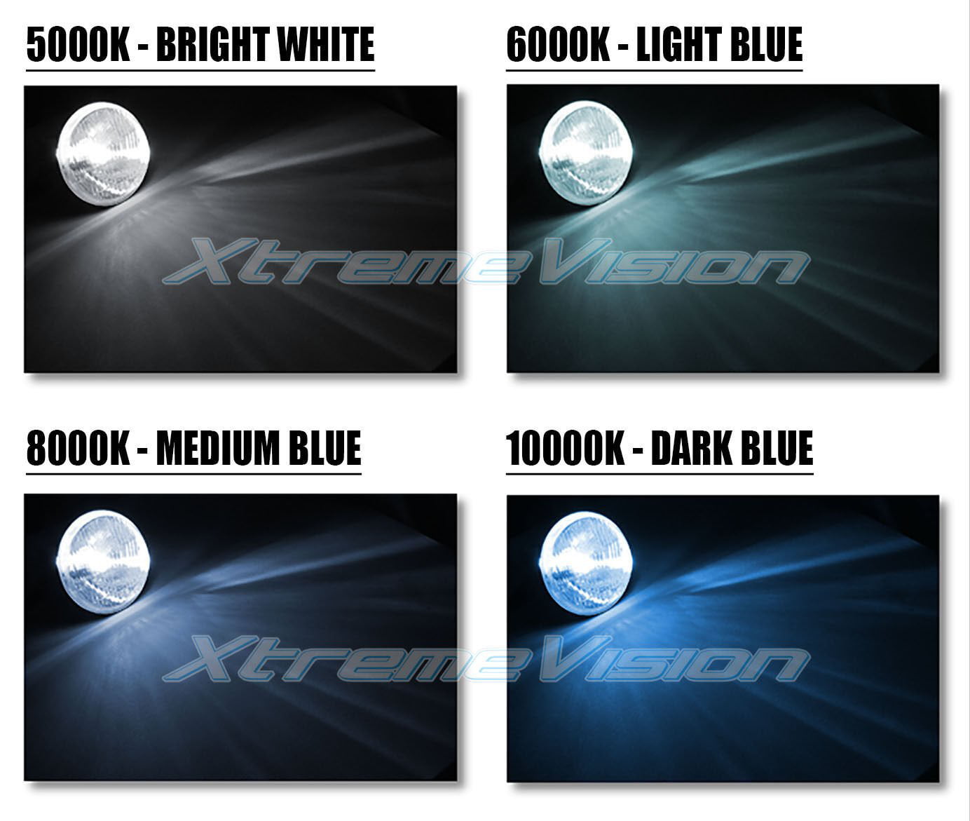 Pair Newest HID Xenon Bulbs H1 H4 H7 H11 9005 9006 6K/8K Xenon Replacements