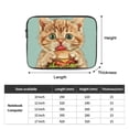 thumbnail image 2 of Hamburg cute cat Laptop Sleeve Bag Compatible With MacBook Air / Pro iPad MateBook Tablet Surface HP Lenovo Dell ASUS Acer Laptop Computer Protective Size: 13 inch, 2 of 5