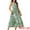 Green, variant on DARING DIVA Women's Floral Square Neck Ruffle Cap Sleeve Maxi Dresses L Hot Pink