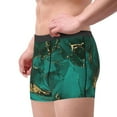 thumbnail image 3 of Bingfone Green Gold Glitter Men's Underwear - Casual Stretch Boxer Briefs-Small, 3 of 7