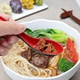 thumbnail image 4 of 2Pack / 8Pack Asian Soup Spoons, Chinese Japanese Miso Ramen Wonton Dumpling Pho Rice Noodle Soba Soup Spoons, Red and Black Soup Spoons, 4 of 7