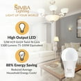 thumbnail image 2 of Simba Lighting LED A19 12W 75W 100W Replacement Bulbs Dimmable 120V GU24 Twist Base 2700K Warm White 4-Pack, 2 of 10