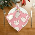 thumbnail image 2 of GZHJMY Cute Cat Cloth Napkins Set of 4, Reusable Washable Oversized Table Napkins for Family Wedding Dinner Party Home Decor, 20 Inch Decorative Washcloths, 2 of 7