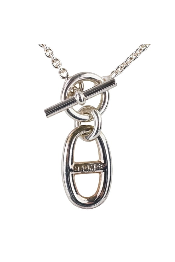 Pre-Owned HERMES Chaine d'Ancre Amulet Chain Necklace 925 Silver Women's (Good)