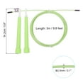 thumbnail image 2 of Uxcell Speed Jump Rope Adjustable Speed Skipping Rope with Storage Bag and Spare Parts Light Green, 2 of 6