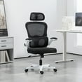 thumbnail image 2 of HOMCOM Ergonomic Office Chair, Mesh Desk Chair with Lumbar Support, Black, 2 of 10