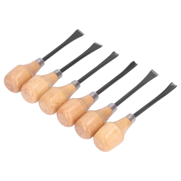 Wood Carving Chisel Tools, Steel 6Pcs Wood Carving Chisel Set Comfortable Closely Connect With Beech Wood Handle For Woodworking?Sculpture For Carpenter