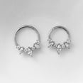 thumbnail image 5 of APIPEE Titanium Micro Cubic Zirconia Hinged Nose Hoop Ring Body Jewelry Unisex, 5 of 7