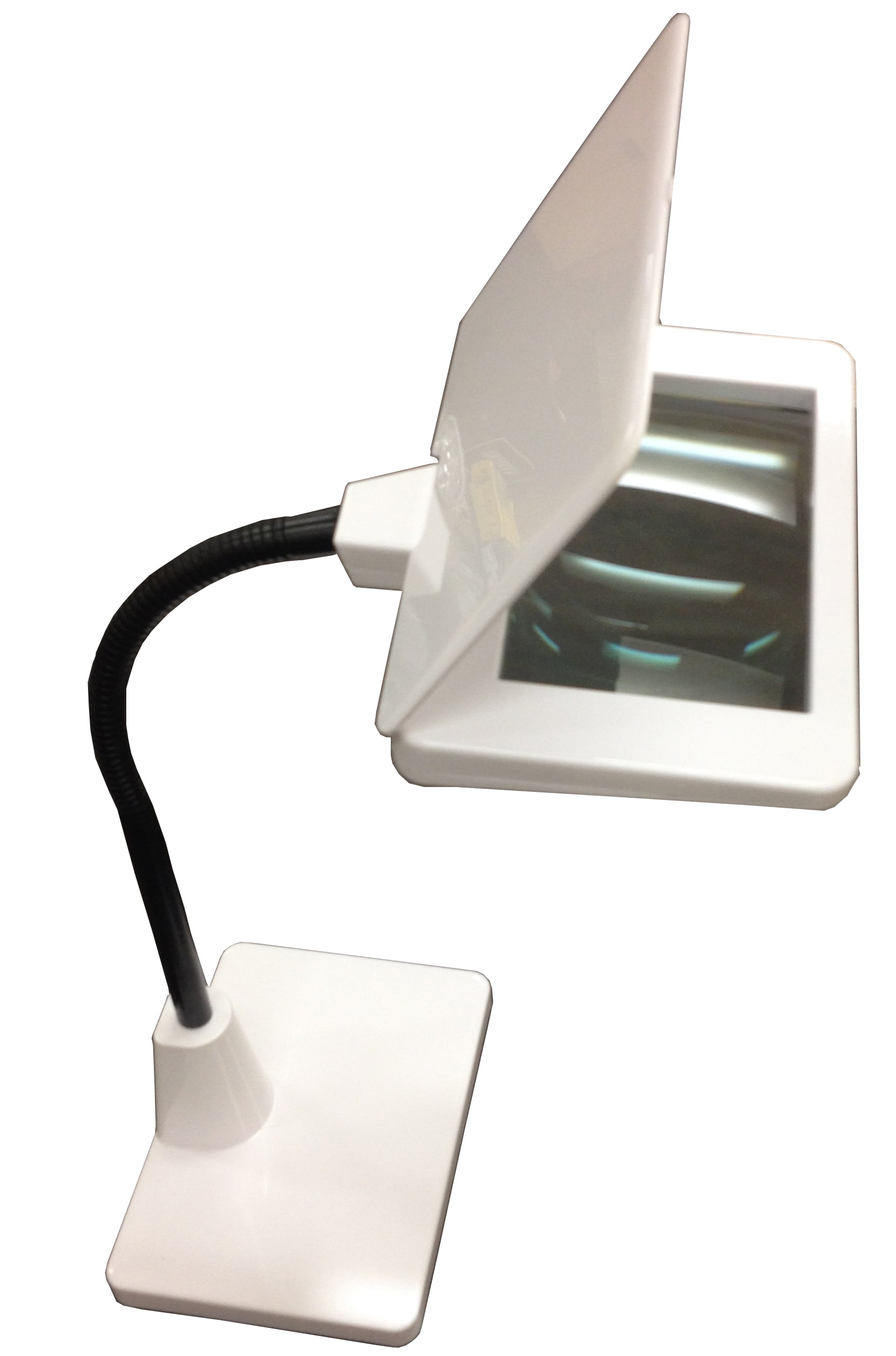 30 LED Heavy Desktop Magnifier 3X Rectangular Lens White (ELUCIDATE
