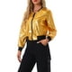 thumbnail image 4 of Chaqueta bomber corta con cremallera metálica y cuello de pie para mujer INSPIRE CHIC, tamaño L, 4 of 6