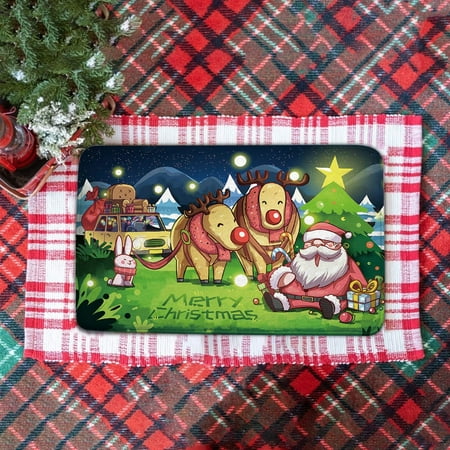 

Naughtyhood Christmas Home Textiles Christmas Cartoon Home Door Mat Absorbent Mat Living Room Kitchen Floor Mat Clearance sale